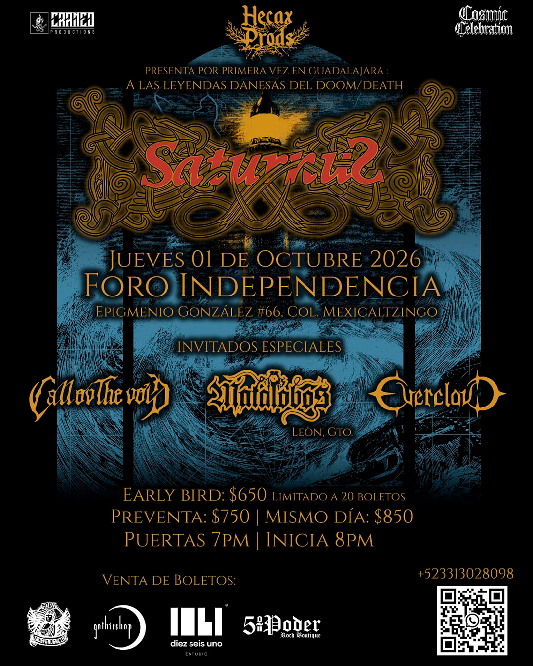 Flyer de SATURNUS