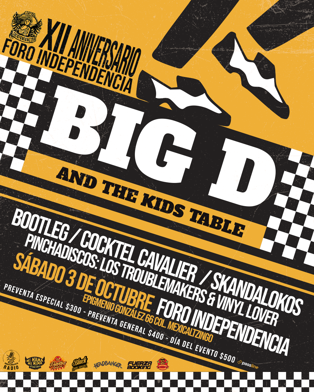 Flyer de XII ANIVERSARIO FORO INDEPENDENCIA